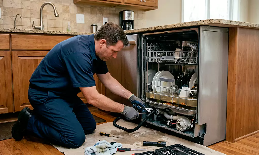 Dishwasher Not Draining Repair in Jamaica Plain, MA