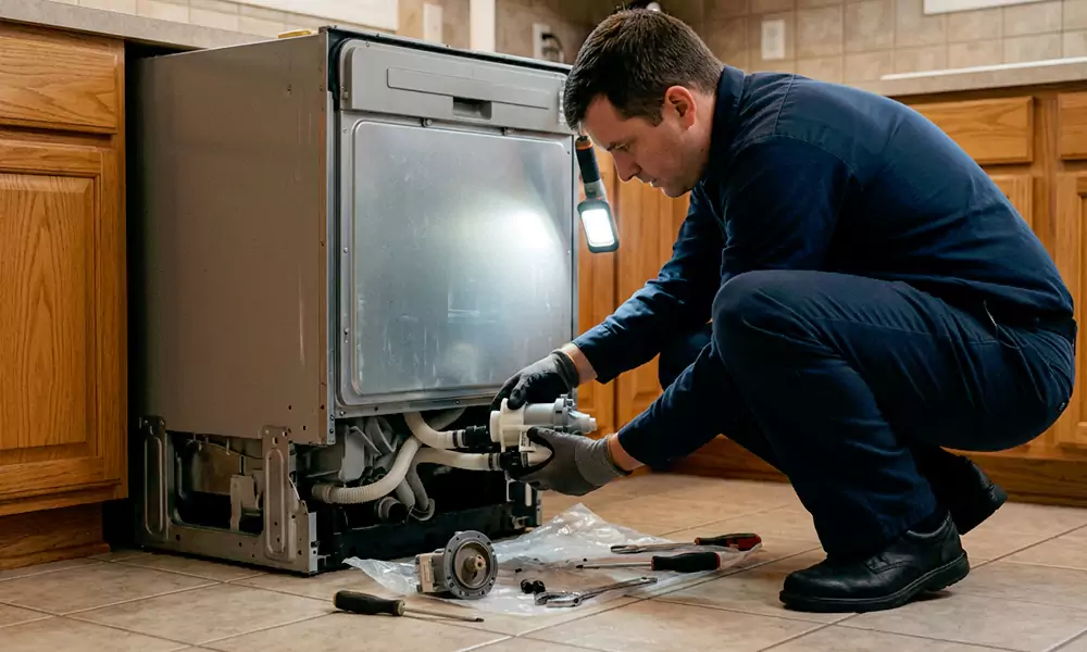 Dishwasher Pump Replacement in Jamaica Plain, MA
