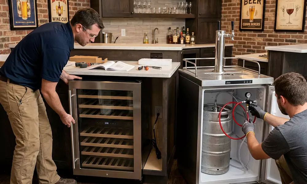 Wine Cooler and Kegerator Installation in Jamaica Plain, MA
